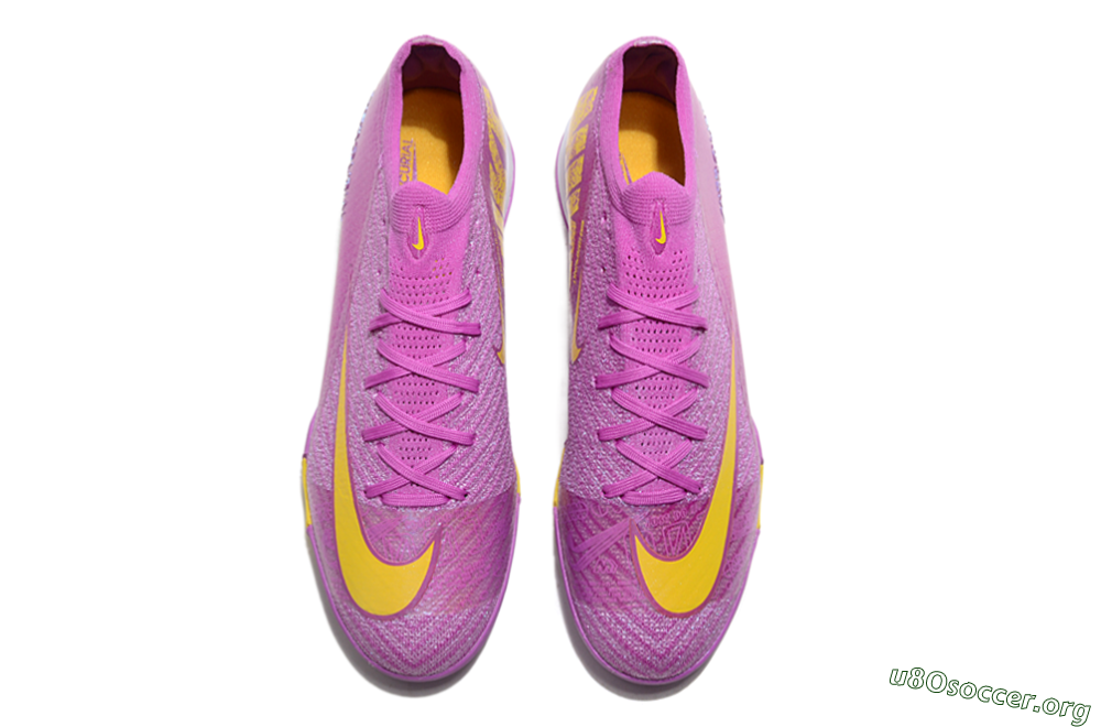 Nike Air Zoom Mercurial Vapor 16 Elite TF Football Shoes - Purple/Yellow/White 4