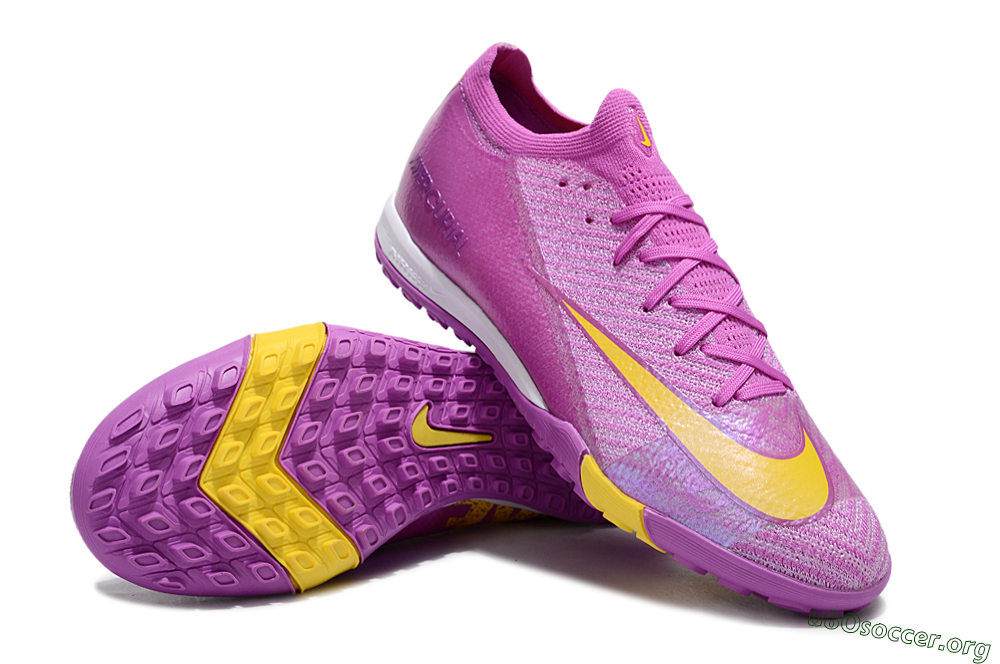 Nike Air Zoom Mercurial Vapor 16 Elite TF Football Shoes - Purple/Yellow/White 0