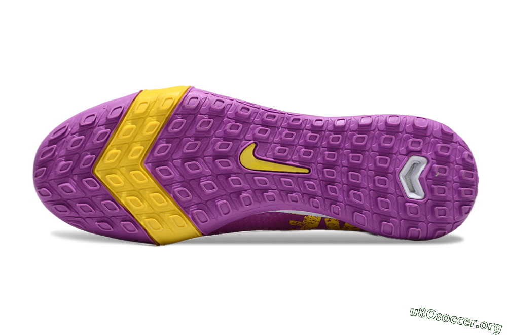Nike Air Zoom Mercurial Vapor 16 Elite TF Football Shoes - Purple/Yellow/White 6