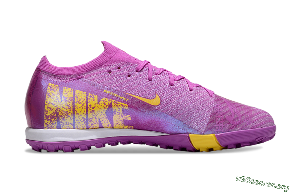 Nike Air Zoom Mercurial Vapor 16 Elite TF Football Shoes - Purple/Yellow/White 7
