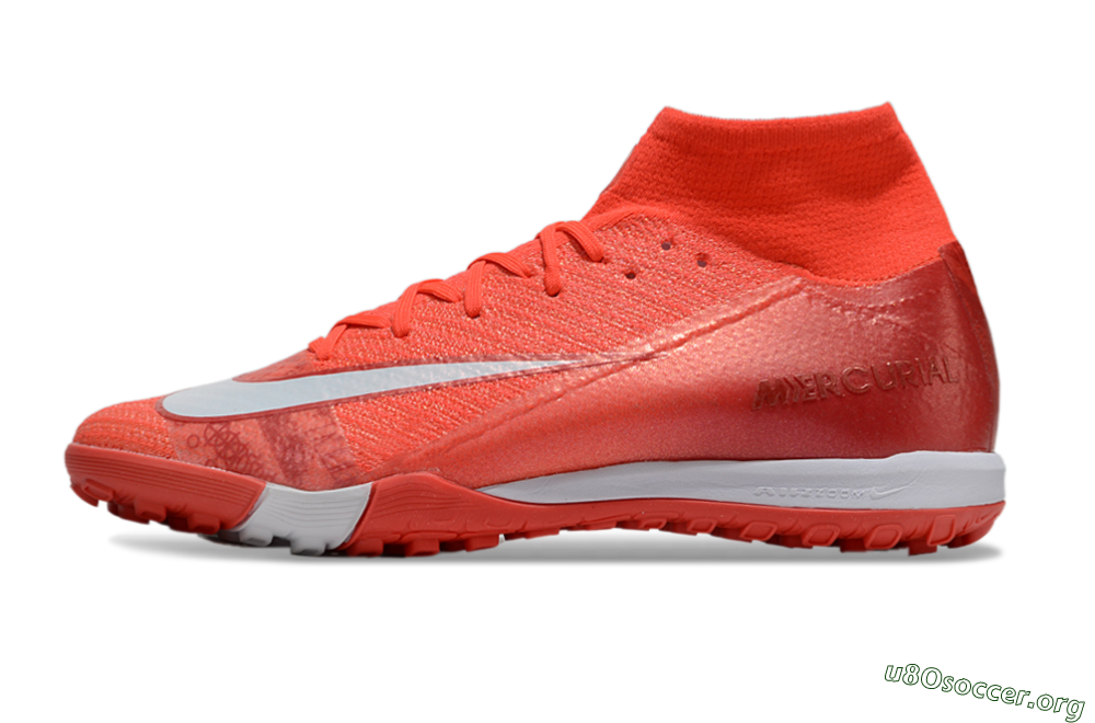 Nike Air Zoom Mercurial Superfly 10 Elite TF Football Shoes - Red/White 3