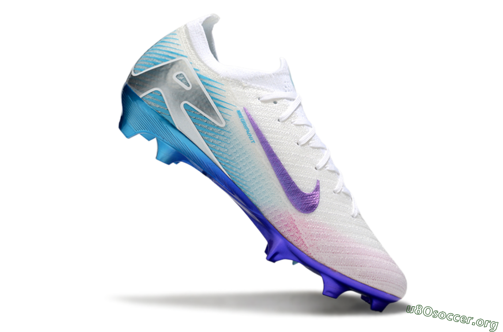 Nike Air Zoom Mercurial Vapor 16 Elite FG Football Boots - White/Purple/Pink/Jade 5