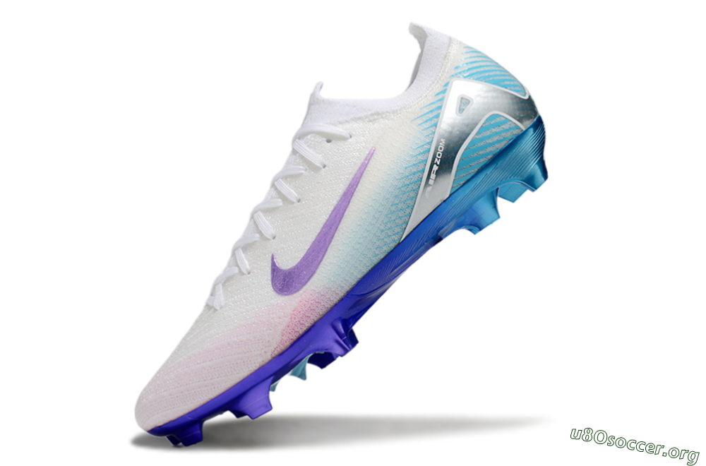 Nike Air Zoom Mercurial Vapor 16 Elite FG Football Boots - White/Purple/Pink/Jade 6