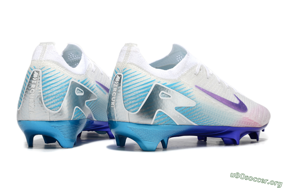 Nike Air Zoom Mercurial Vapor 16 Elite FG Football Boots - White/Purple/Pink/Jade 7