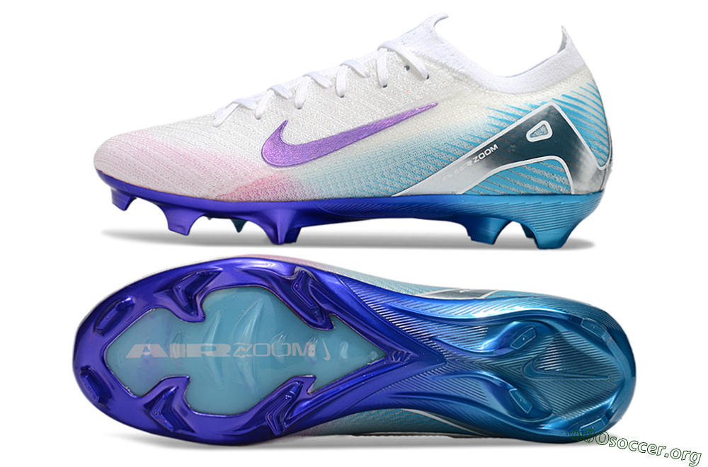 Nike Air Zoom Mercurial Vapor 16 Elite FG Football Boots - White/Purple/Pink/Jade 1