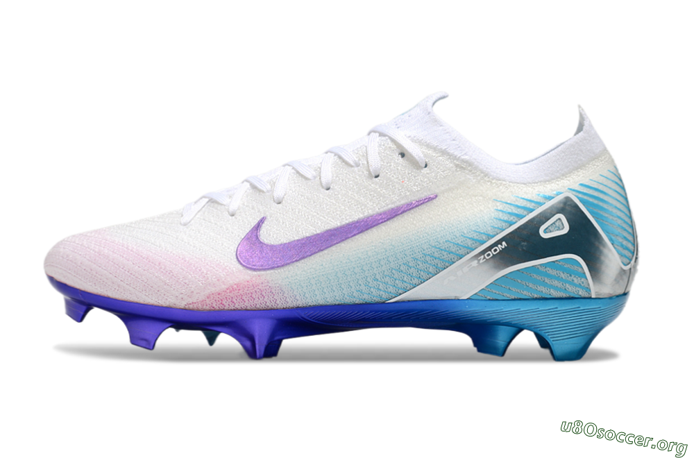 Nike Air Zoom Mercurial Vapor 16 Elite FG Football Boots - White/Purple/Pink/Jade 3