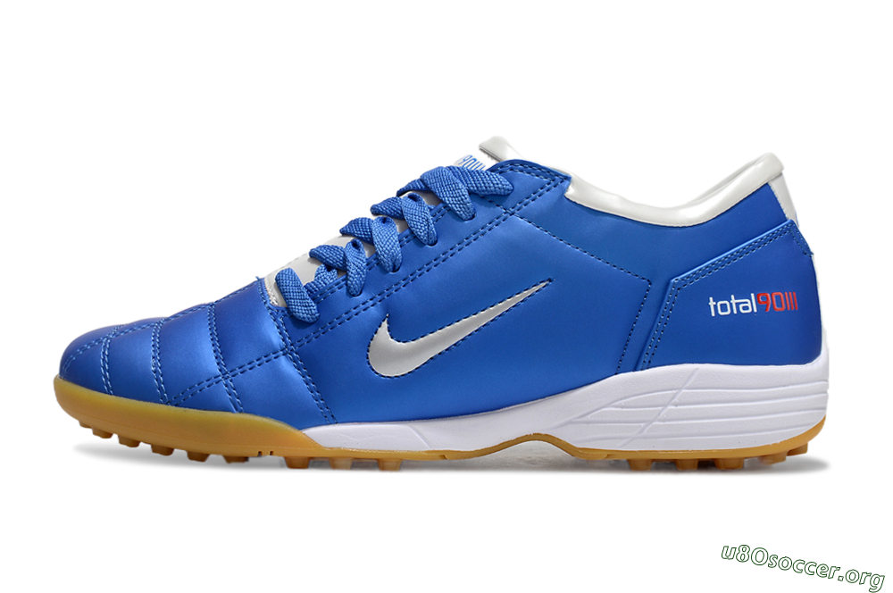 Nike Total 90 II TF Football Shoes - Blue/White/Brown 3