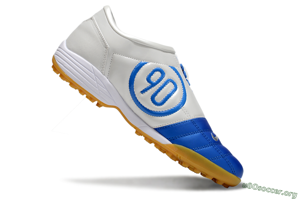 Nike Total 90 II TF Football Shoes - Blue/White/Brown 4