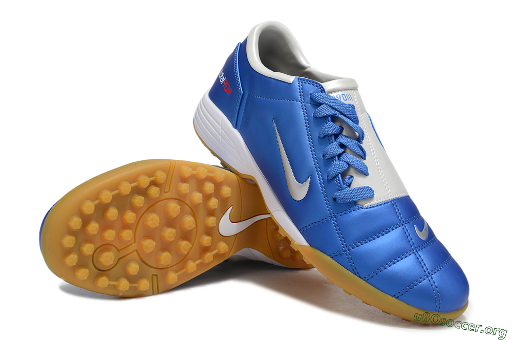 Nike Total 90 II TF Football Shoes - Blue/White/Brown 0