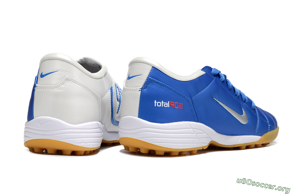 Nike Total 90 II TF Football Shoes - Blue/White/Brown 6