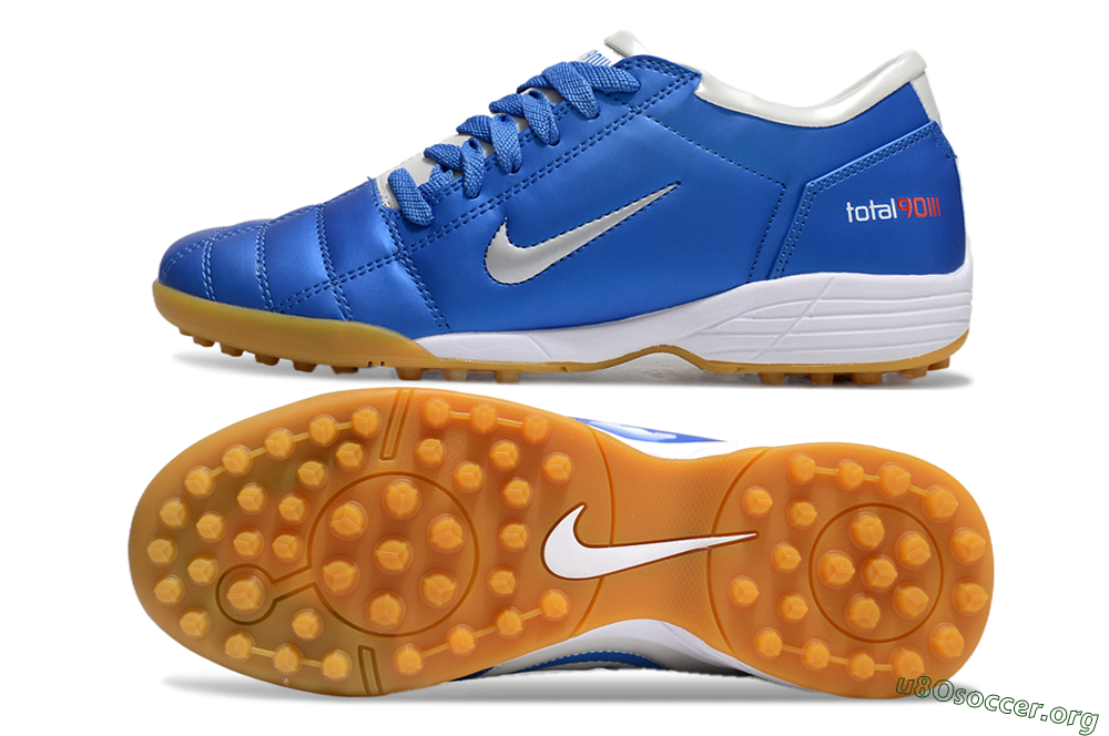 Nike Total 90 II TF Football Shoes - Blue/White/Brown 1