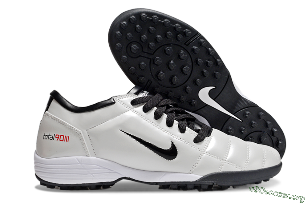 Nike Total 90 II TF Football Shoes - Beige/Black/White 2