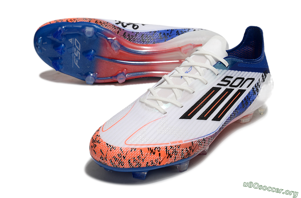 Adidas F50 Elite FG Football Boots - White/Red/Blue 0