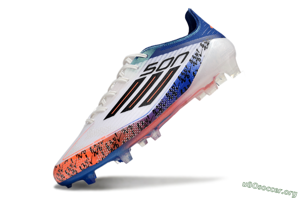 Adidas F50 Elite FG Football Boots - White/Red/Blue 5