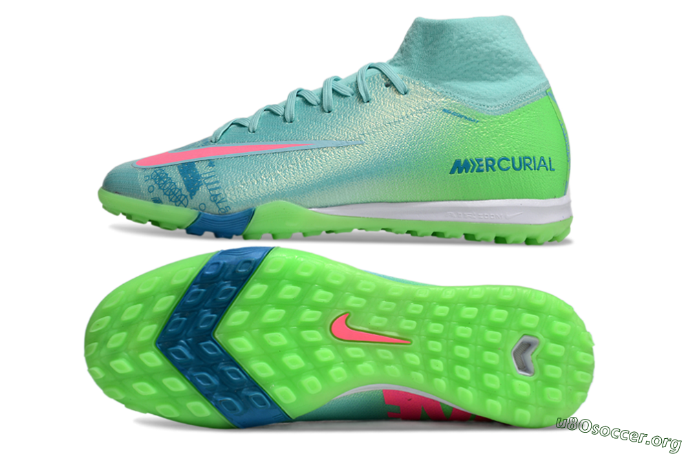 Nike Air Zoom Mercurial Superfly 10 Elite TF Football Shoes - Jade/Pink/White 1