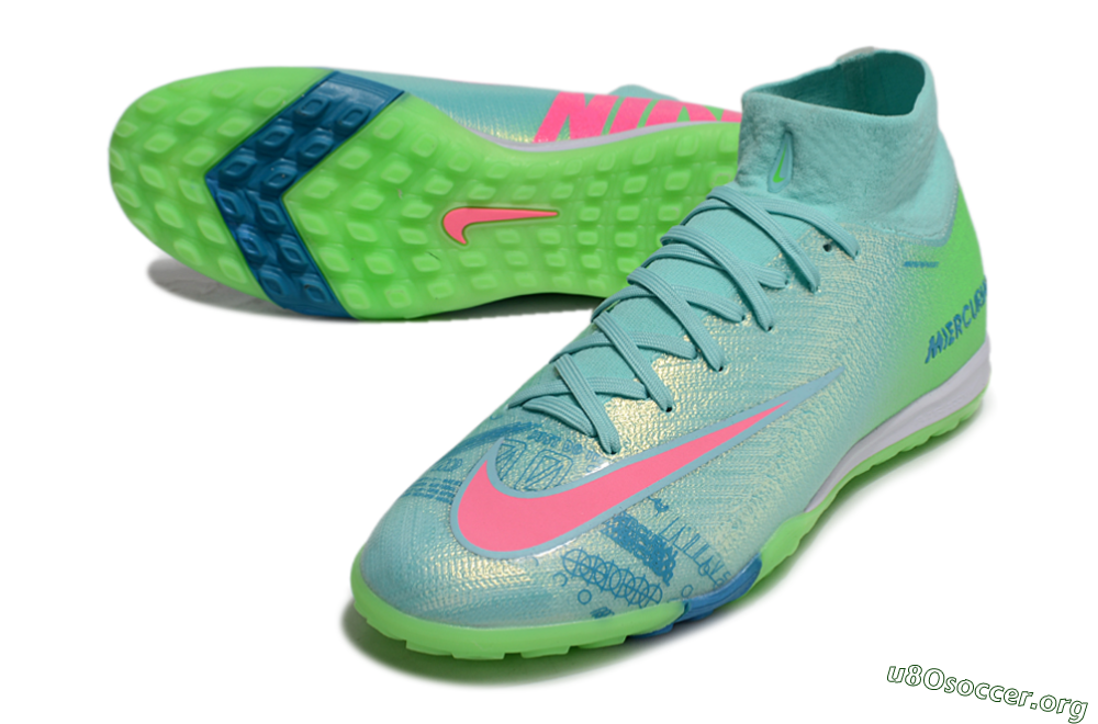 Nike Air Zoom Mercurial Superfly 10 Elite TF Football Shoes - Jade/Pink/White 0