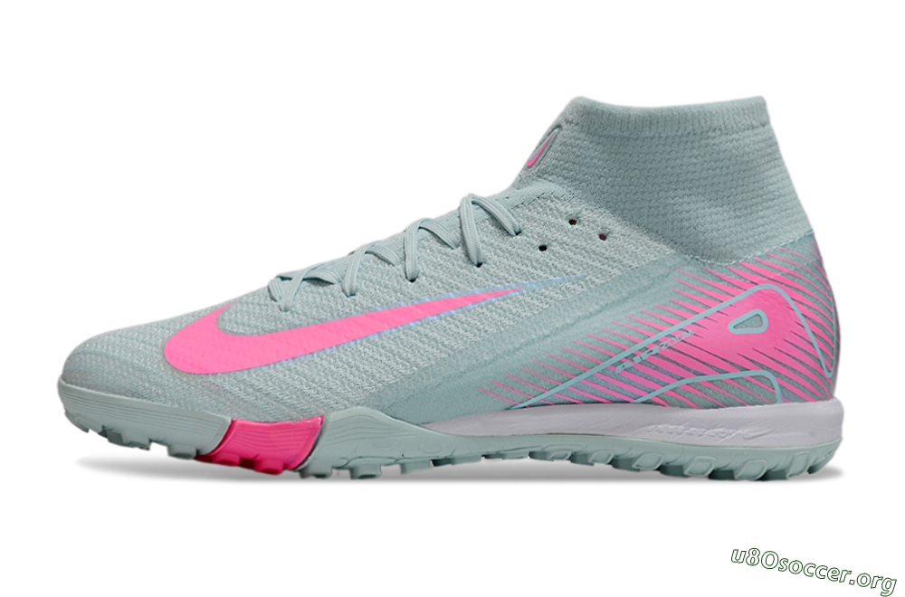 Nike Air Zoom Mercurial Superfly 10 Elite TF Football Shoes - Jade/Pink/White 2