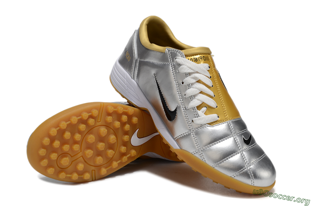 Nike Total 90 II TF Football Shoes - Silver/Black/White 0