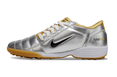 Nike Total 90 II TF Football Shoes - Silver/Black/White