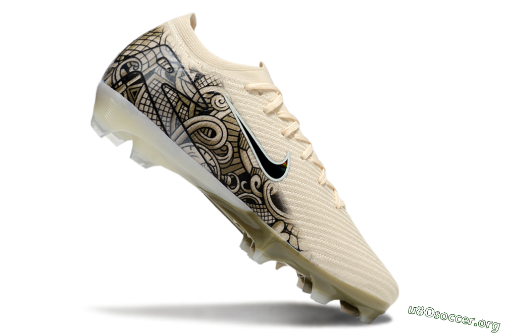 Nike Air Zoom Mercurial Vapor 16 Elite FG Football Boots - Beige/Black/White 4