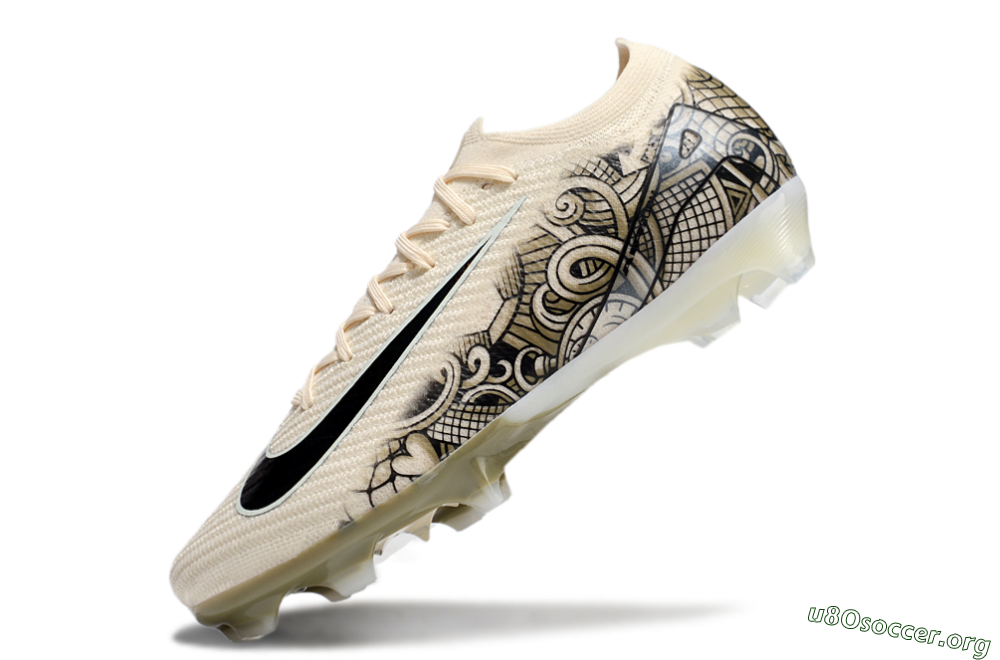 Nike Air Zoom Mercurial Vapor 16 Elite FG Football Boots - Beige/Black/White 5