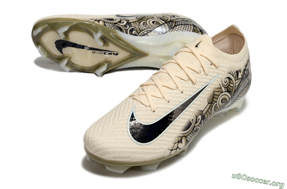 Nike Air Zoom Mercurial Vapor 16 Elite FG Football Boots - Beige/Black/White 0