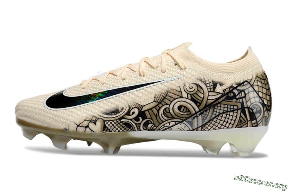 Nike Air Zoom Mercurial Vapor 16 Elite FG Football Boots - Beige/Black/White 3