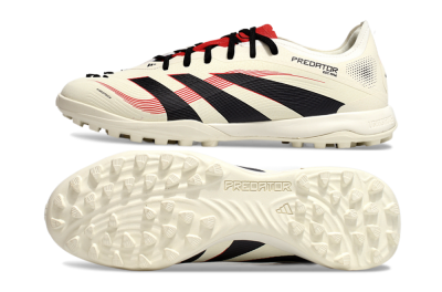 Adidas Predator Elite 25 TF Football Shoes - Beige/Black/Red