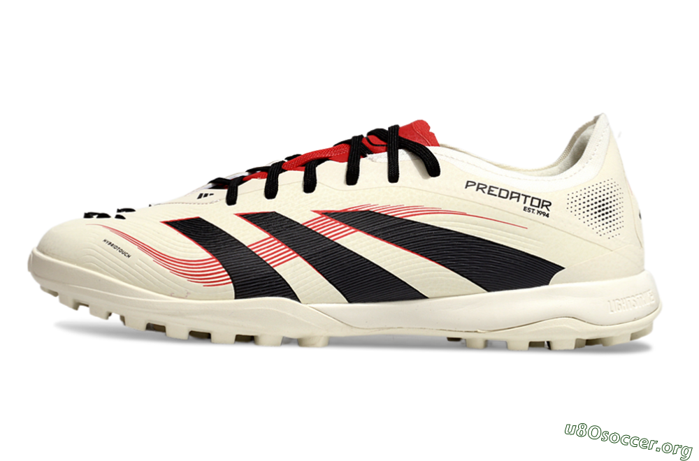 Adidas Predator Elite 25 TF Football Shoes - Beige/Black/Red 3