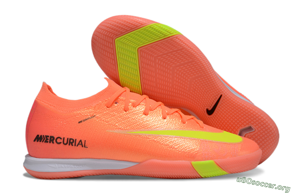 Nike Air Zoom Mercurial Vapor 16 Elite IC Football Shoes - Red/Yellow/White 2