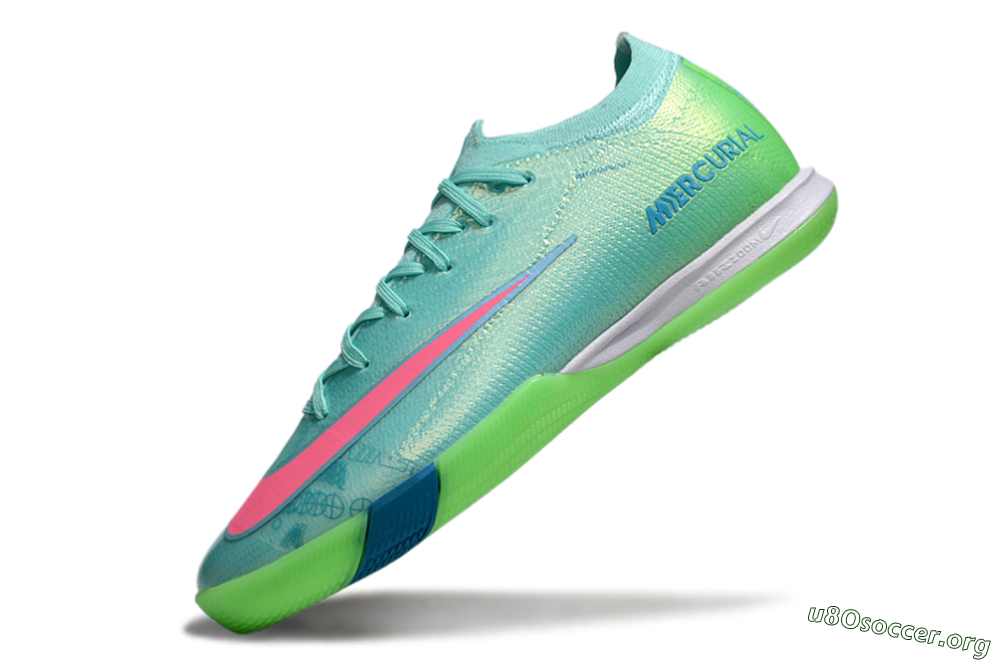 Nike Air Zoom Mercurial Vapor 16 Elite IC Football Shoes - Jade/Pink/Yellow 5