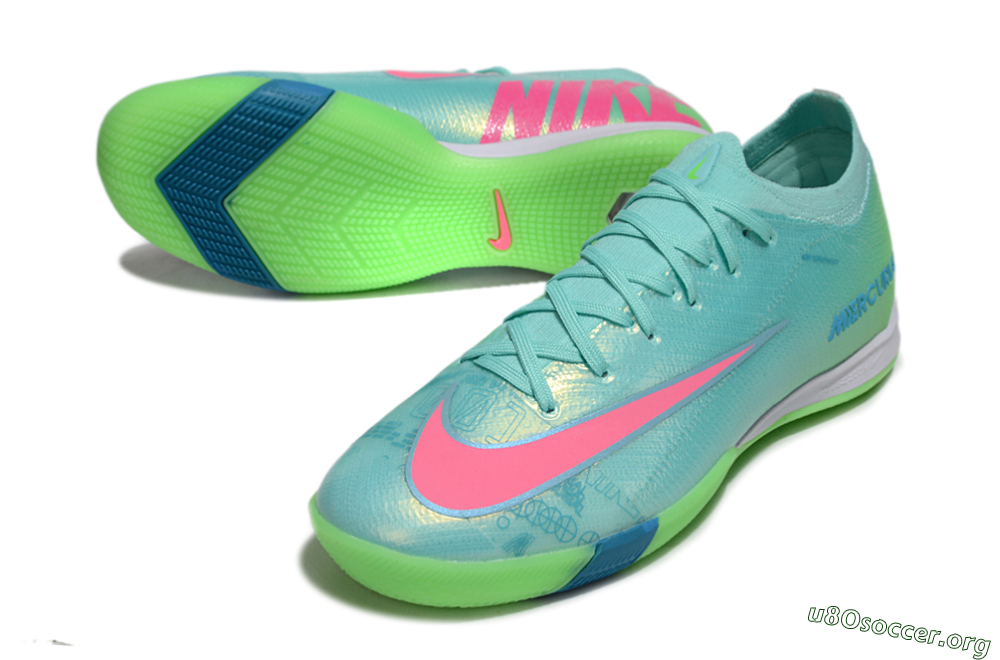 Nike Air Zoom Mercurial Vapor 16 Elite IC Football Shoes - Jade/Pink/Yellow 0