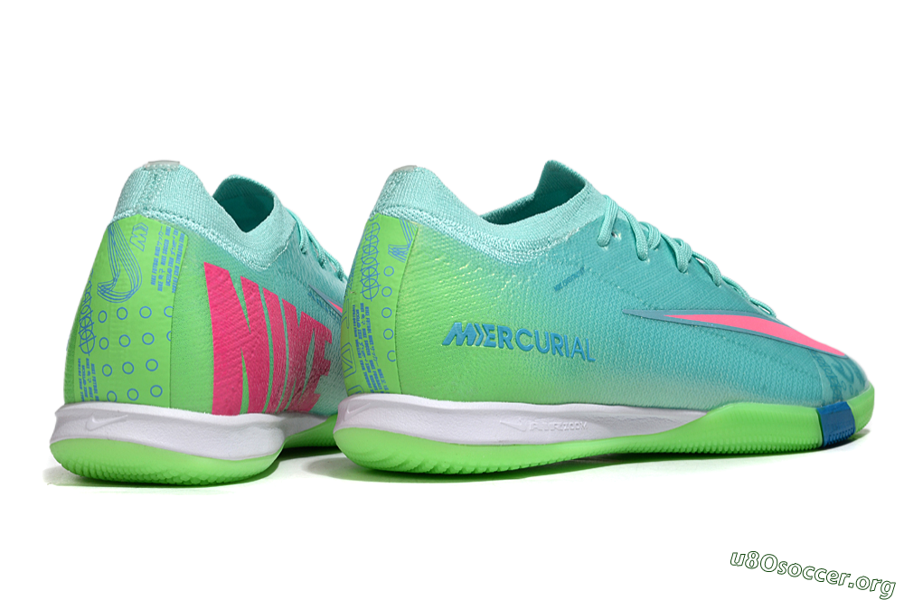 Nike Air Zoom Mercurial Vapor 16 Elite IC Football Shoes - Jade/Pink/Yellow 6