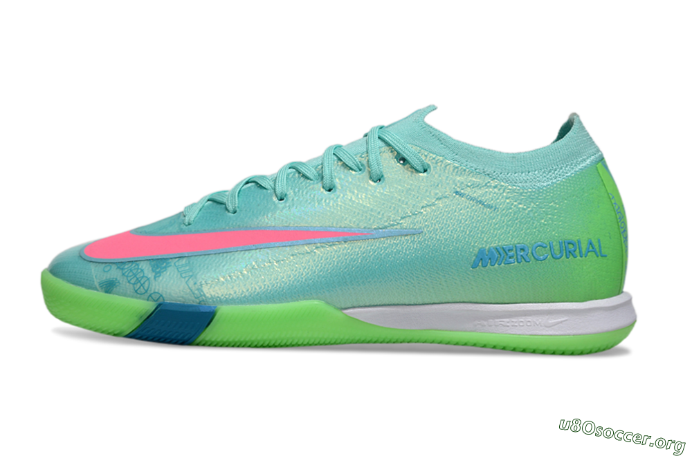 Nike Air Zoom Mercurial Vapor 16 Elite IC Football Shoes - Jade/Pink/Yellow 3