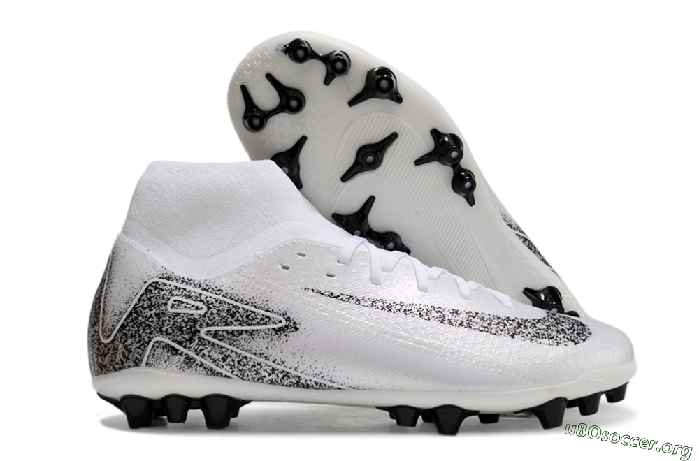 Nike Air Zoom Mercurial Superfly 10 Acadamy AG Football Boots - White/Black 2