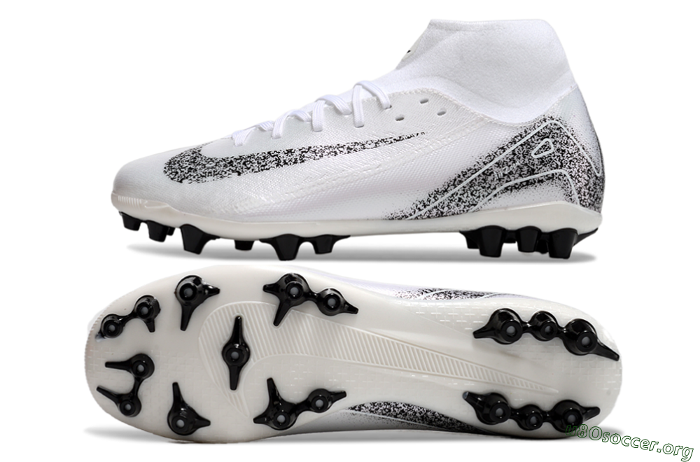 Nike Air Zoom Mercurial Superfly 10 Acadamy AG Football Boots - White/Black 1