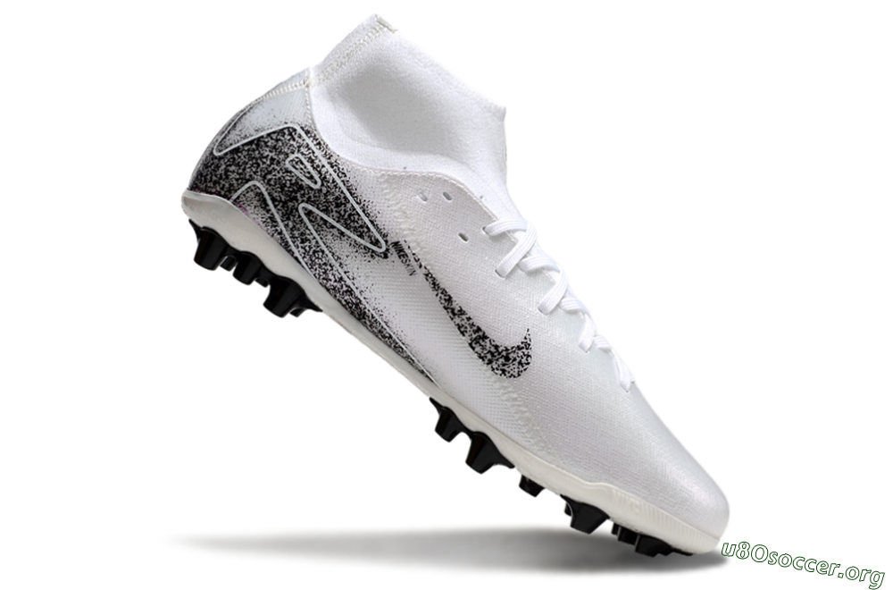 Nike Air Zoom Mercurial Superfly 10 Acadamy AG Football Boots - White/Black 4