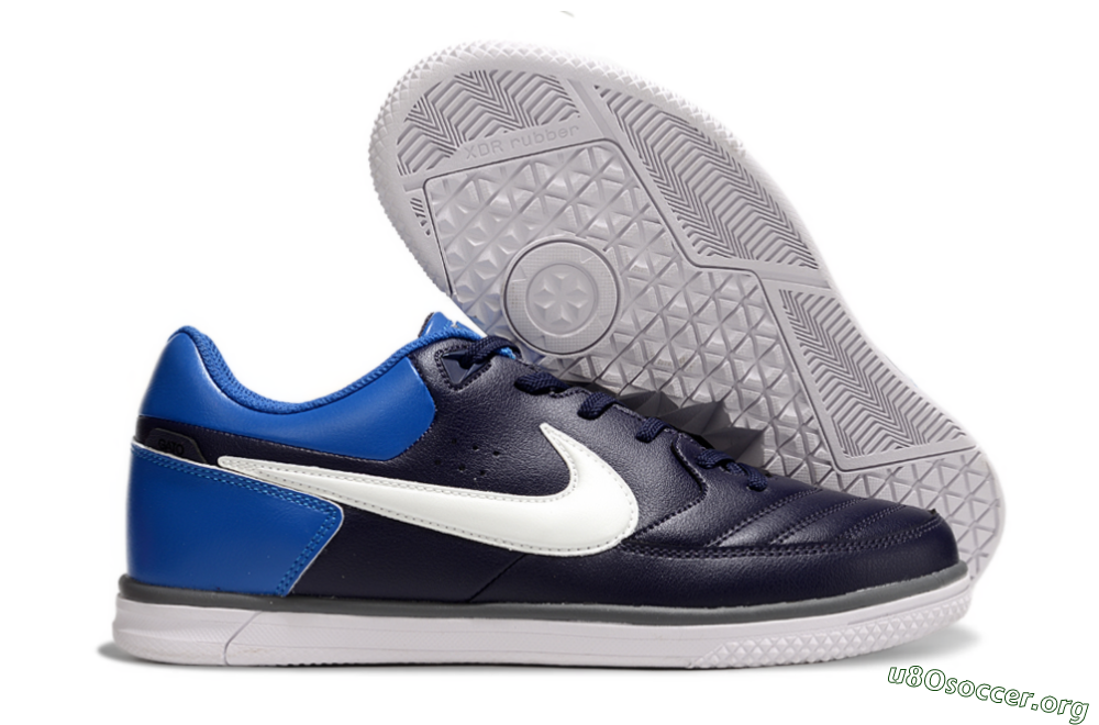 Nike Street Gato IC Football Shoes - Black/White/Blue 2