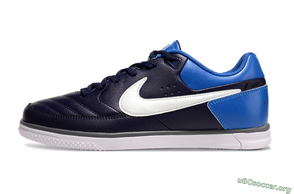 Nike Street Gato IC Football Shoes - Black/White/Blue 3