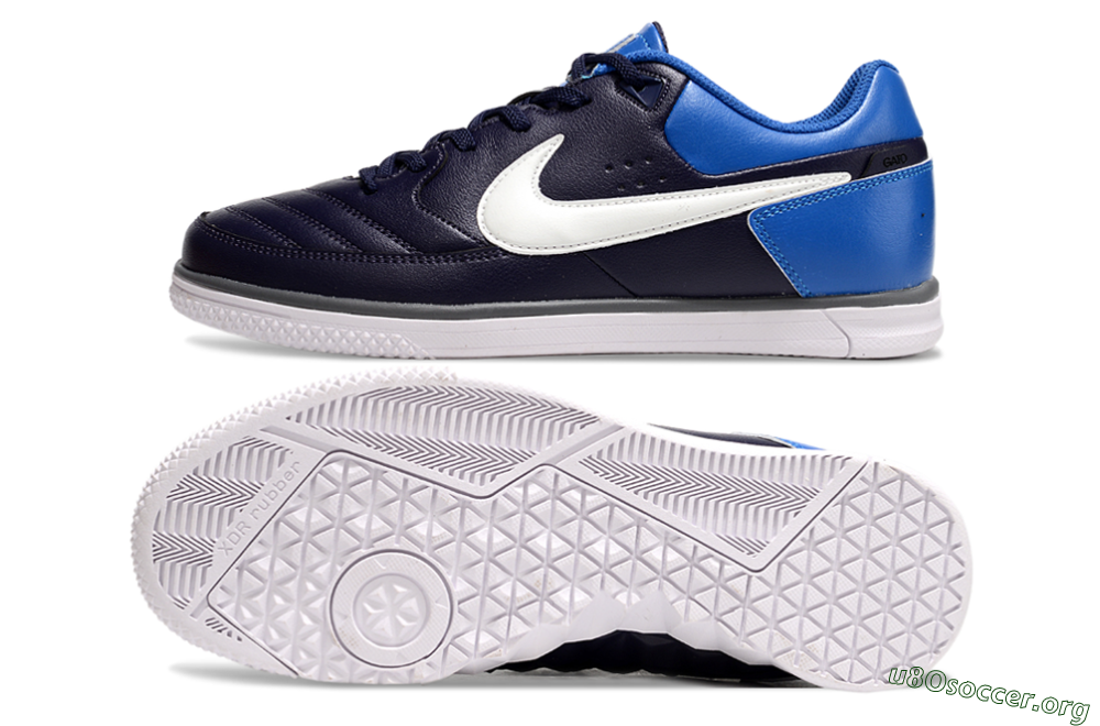 Nike Street Gato IC Football Shoes - Black/White/Blue 1