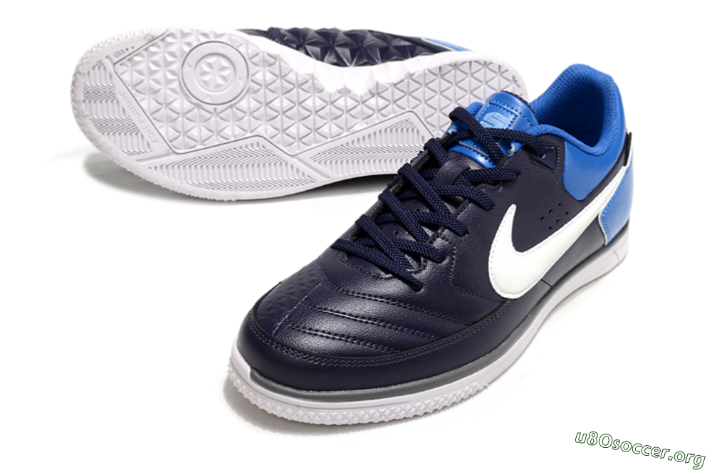 Nike Street Gato IC Football Shoes - Black/White/Blue 0