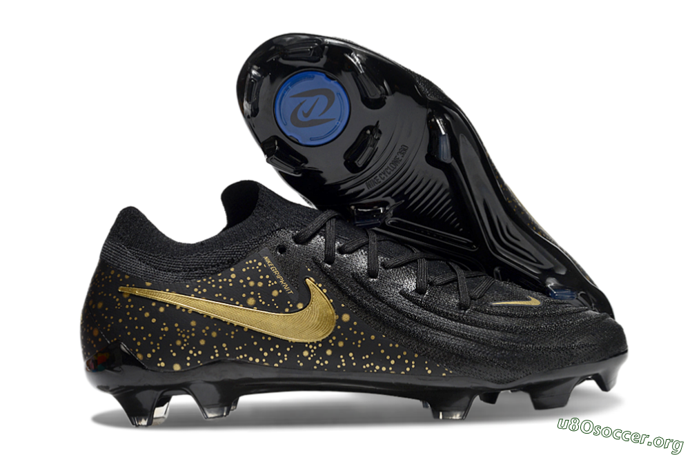 Nike Phantom Luna Elite NU FG Football Boots - Black/Gold/Blue 2