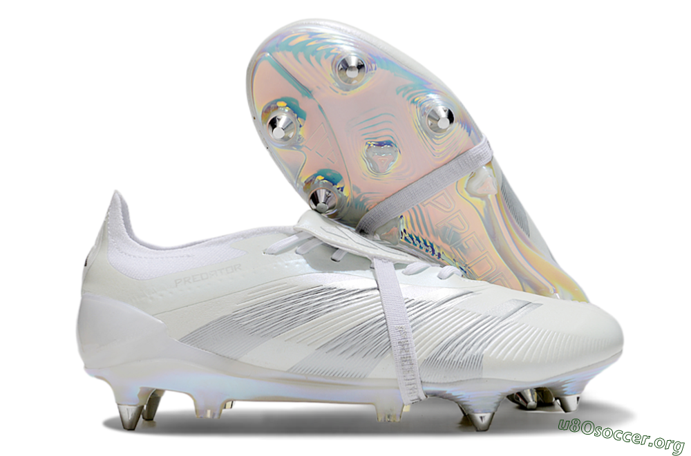 Adidas Predator Elite 25 Foldover Tongue SG Football Boots - Beige/Silver/White 2