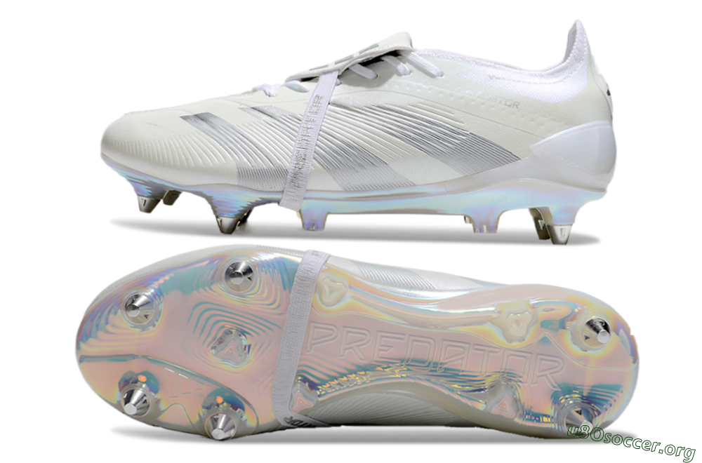 Adidas Predator Elite 25 Foldover Tongue SG Football Boots - Beige/Silver/White 1