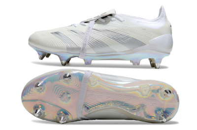 Adidas Predator Elite 25 Foldover Tongue SG Football Boots - Beige/Silver/White