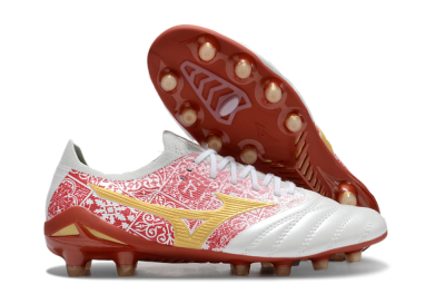 Mizuno Morelia Neo 4 Bate FG Football Boots - White/Red/Yellow