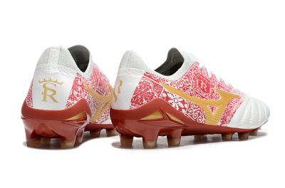 Mizuno Morelia Neo 4 Bate FG Football Boots - White/Red/Yellow