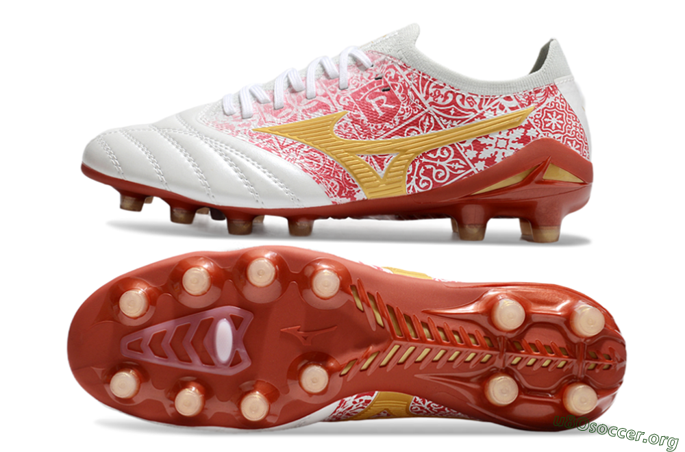 Mizuno Morelia Neo 4 Bate FG Football Boots - White/Red/Yellow 1