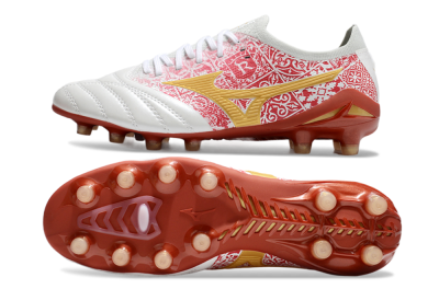 Mizuno Morelia Neo 4 Bate FG Football Boots - White/Red/Yellow