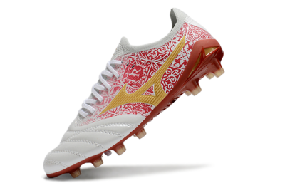 Mizuno Morelia Neo 4 Bate FG Football Boots - White/Red/Yellow